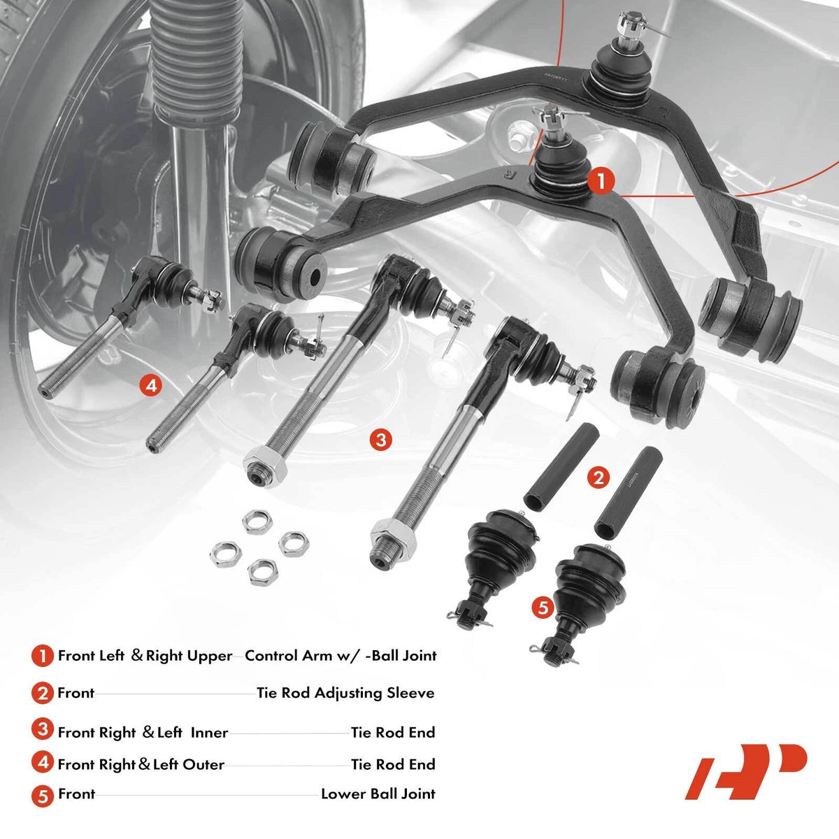 10X Front Control Arm Tie Rod Ball Joint for Ford F-250 F-150 (1997–1999)