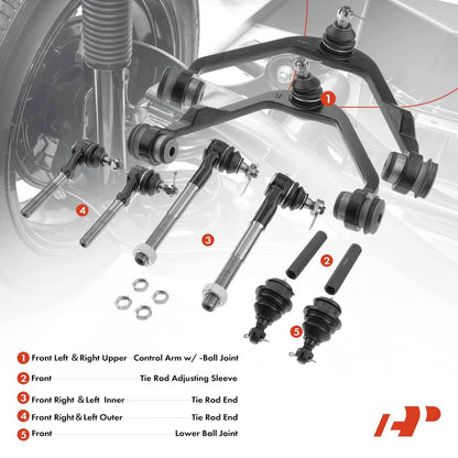 10X Front Control Arm Tie Rod Ball Joint for Ford F-250 F-150 (1997–1999)