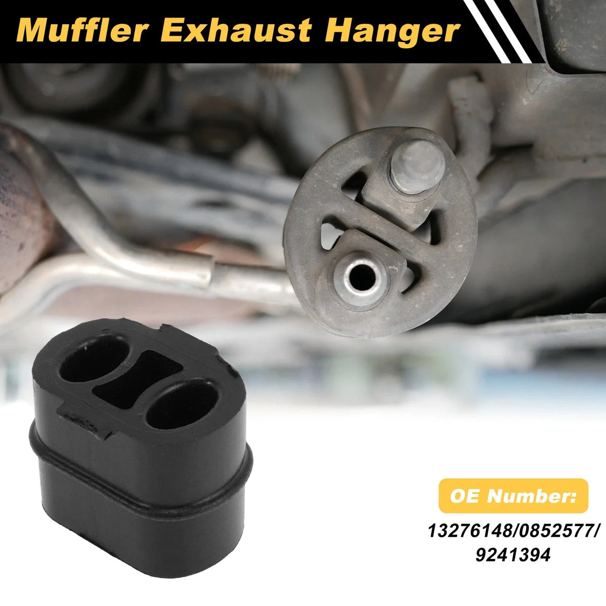 Muffler Exhaust Hanger for Chevy Cruze (2009–2018) 13276148 Rubber Black