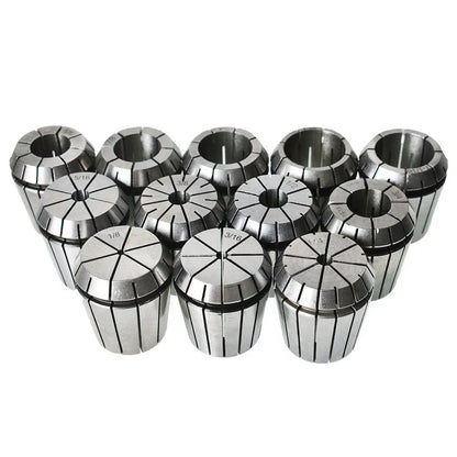 Set of 12 Spring Collets for ER40 (Compatible with Various Models)