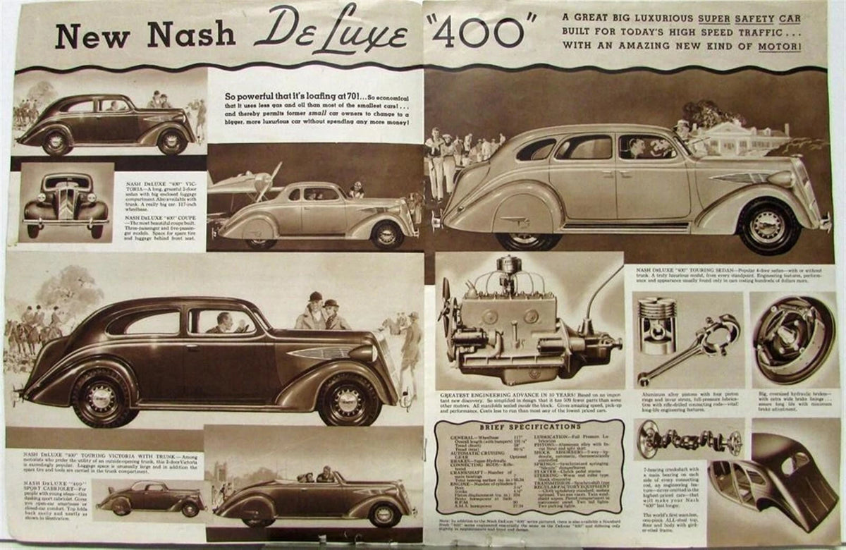 Nash Deluxe 400 Ambassador Series Sales Brochure (1936)