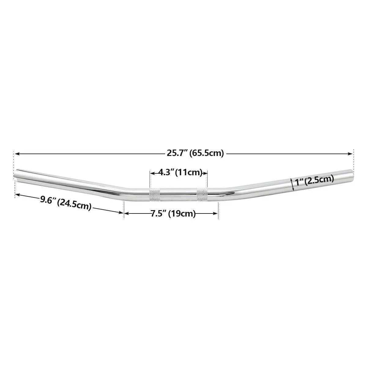 1'' Handlebar for Harley Dyna, Sportster 883, 1200, Road King, Softail