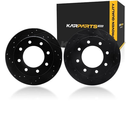 Rotor Set for GMC Savana 2500 (2003–2009) | Drilled and Slotted | ALX-PAU-DF-8002-48058-CLA16