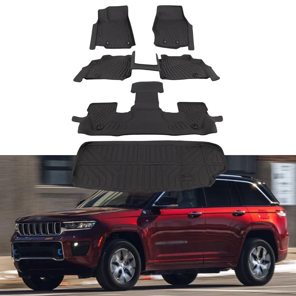 3D Molded Floor Mats Liners for Jeep Grand Cherokee L (2021–2025)