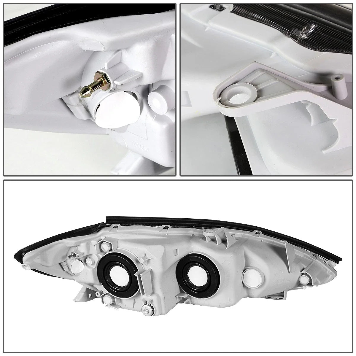 Set of 2 Chrome Housing Amber Corner Headlights for Toyota Camry (2005–2006)