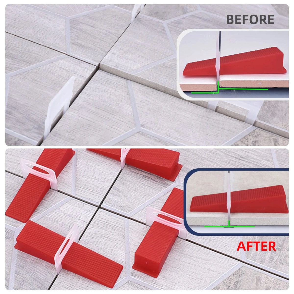 Tile Leveling System with Plier and 1000-Piece Spacers 1/16 Inch