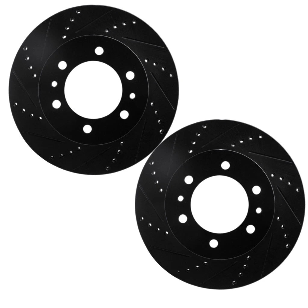 Rotor Set for Hummer H3 (2006–2010) ALX-PAU-DF-8002-93000-CLA1, Drilled & Slotted