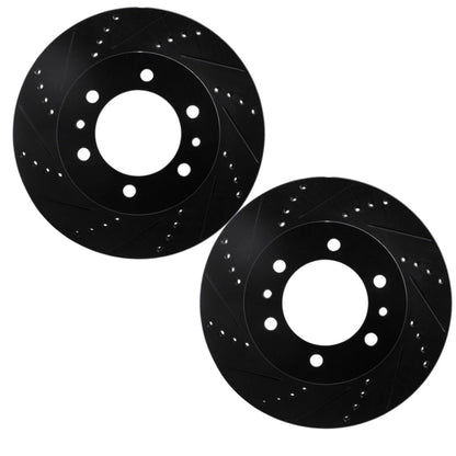Rotor Set for Hummer H3 (2006–2010) ALX-PAU-DF-8002-93000-CLA1, Drilled & Slotted