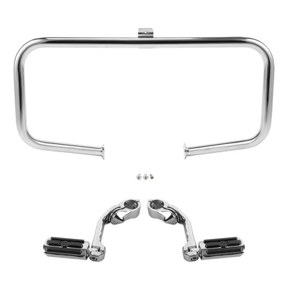Chrome Engine Guard Highway Bar Footpegs Mount for Harley Touring (1997–2008)