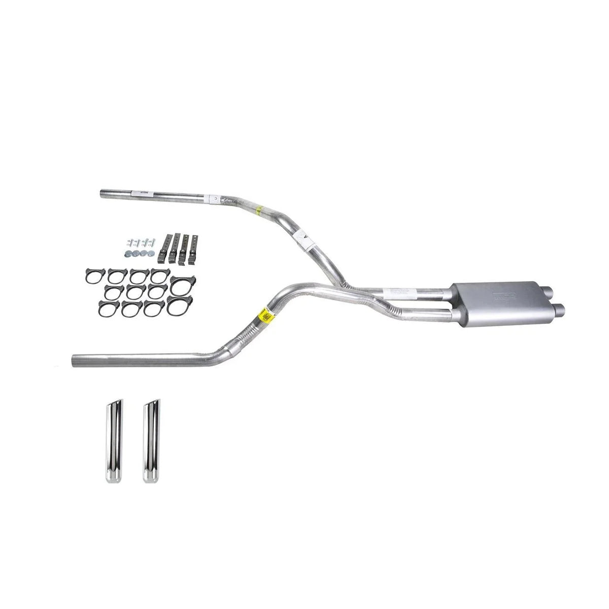 Dual Exhaust 2.5" Pipe Flowsound Muffler with RW Tip for Tundra (2000–2007)