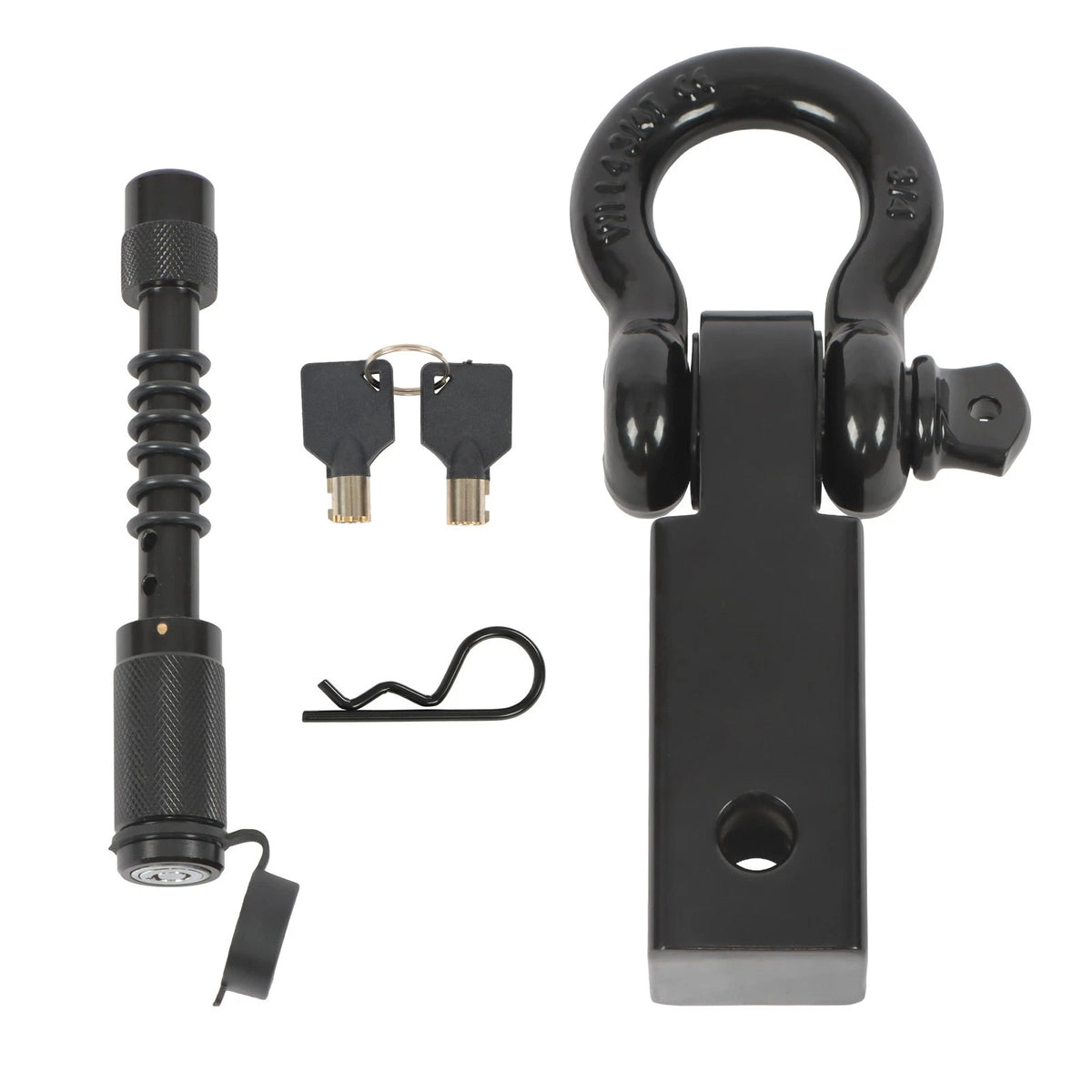 2" Solid Steel Anti-Theft Shackle Hitch Receiver for Trucks Off Road (BCK39380K)