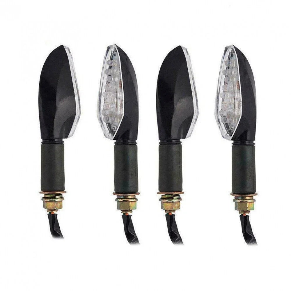 Set of 4 Black LED Turn Signal Indicators for Hyosung GT250R GT650R (2003–2016)