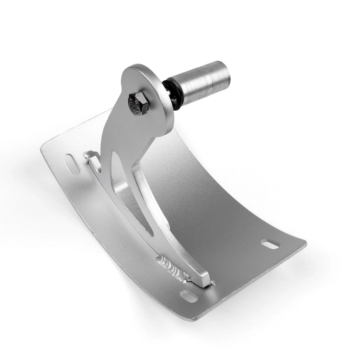 Curved Side Mount License Plate Bracket for Suzuki Boulevard M109R (2006–2013) FE-567-Silver