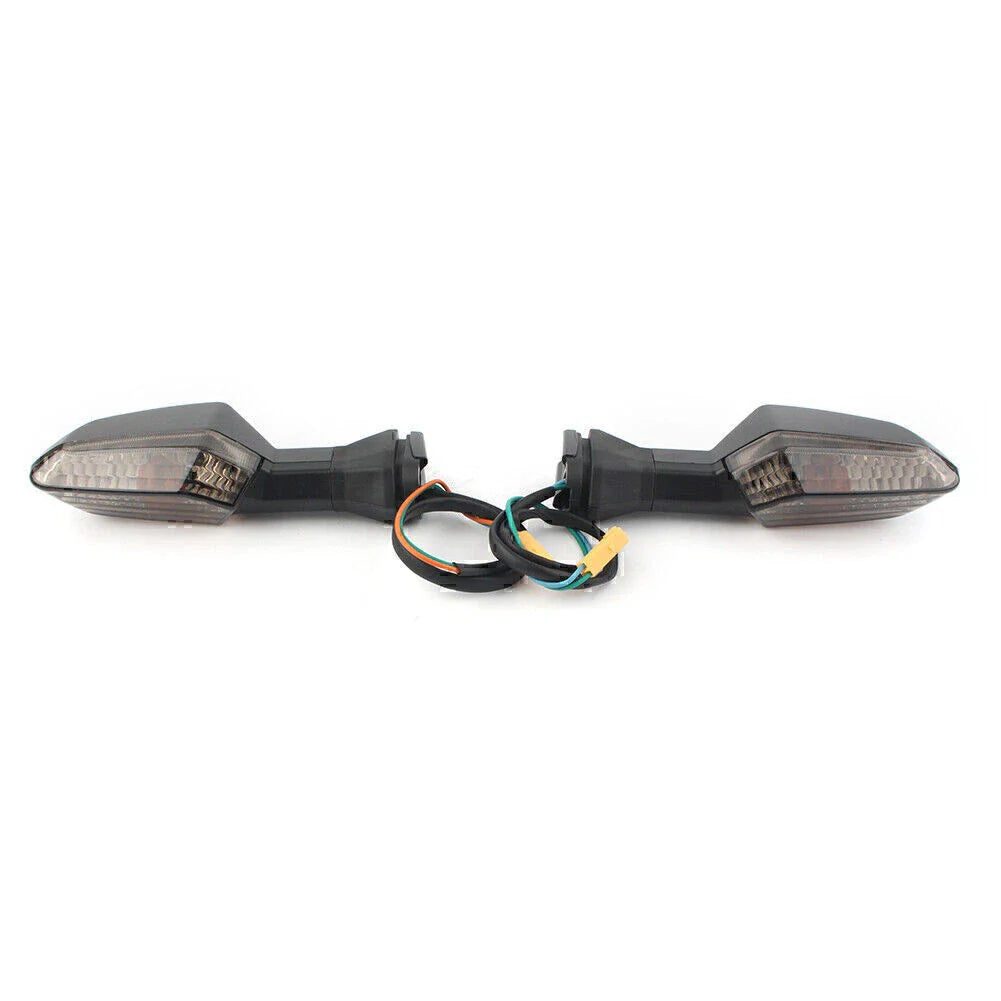 Pair Black Lens Motorcycle Rear Turn Signal Lights for Kawasaki Ninja (2013-2018)