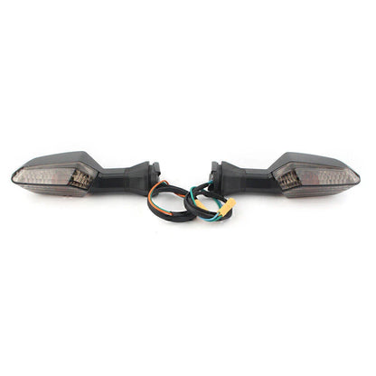 Pair Black Lens Motorcycle Rear Turn Signal Lights for Kawasaki Ninja (2013-2018)
