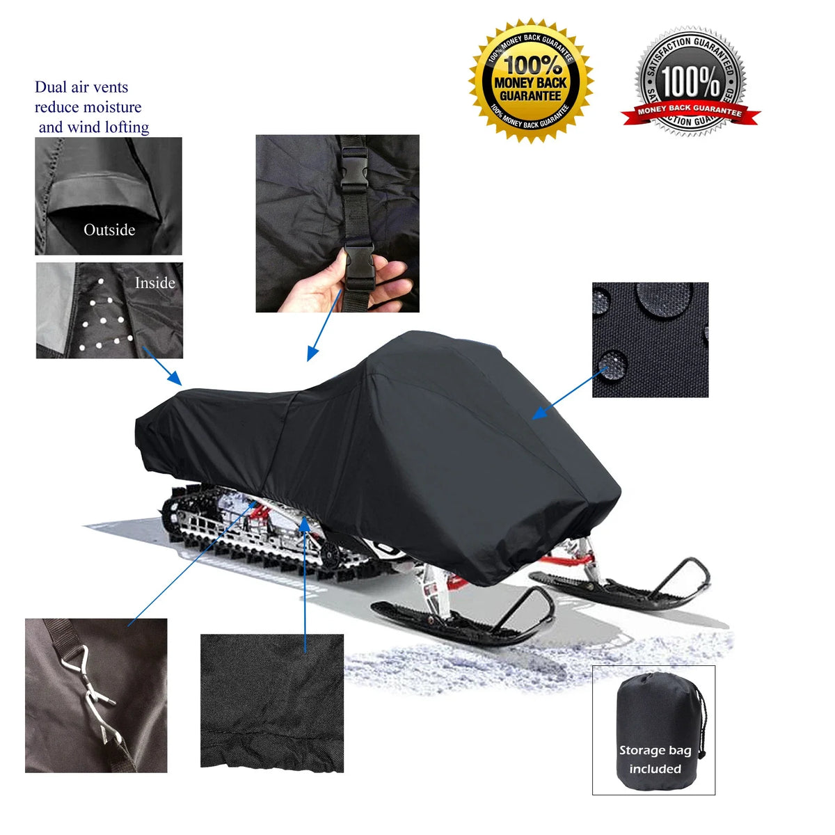 Storage Cover for Yamaha Phazer Mountain Mtx RTX XTX (Dry-Tech)