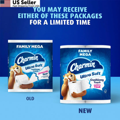 24 Rolls Charmin Ultra Soft Toilet Paper (267 Sheets)