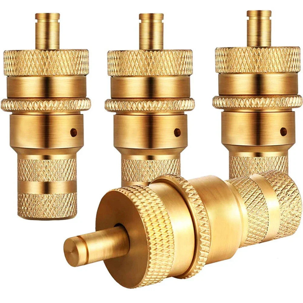 4 x Brass Tire Deflators Kit for Car SUV 6-30 PSI Air Valve Core