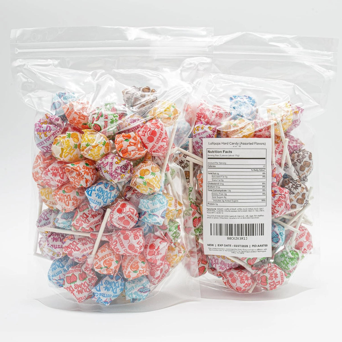 Dum Dums Lollipops 1 lb - Gluten Free Hard Candy Suckers