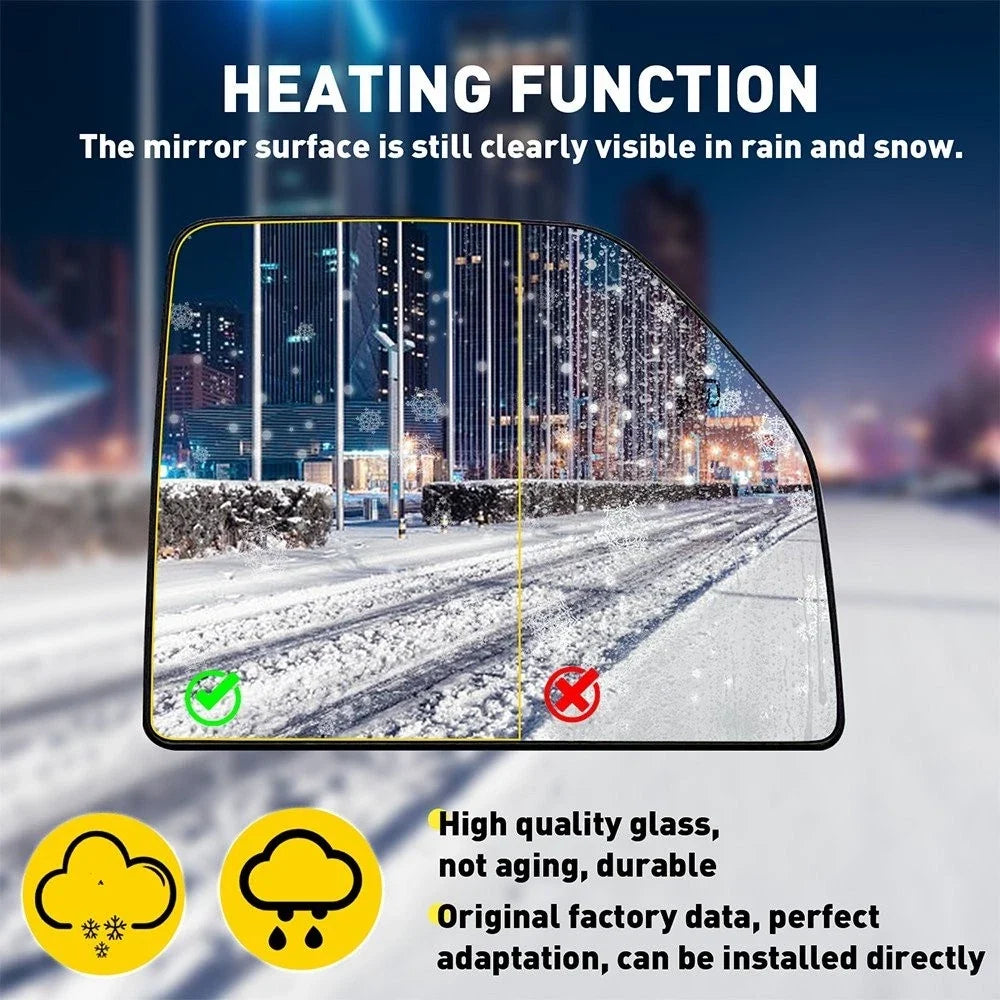 Tow Mirror Glass for Ford F150 F250 (2015–2022) Upper Heated Passenger RH