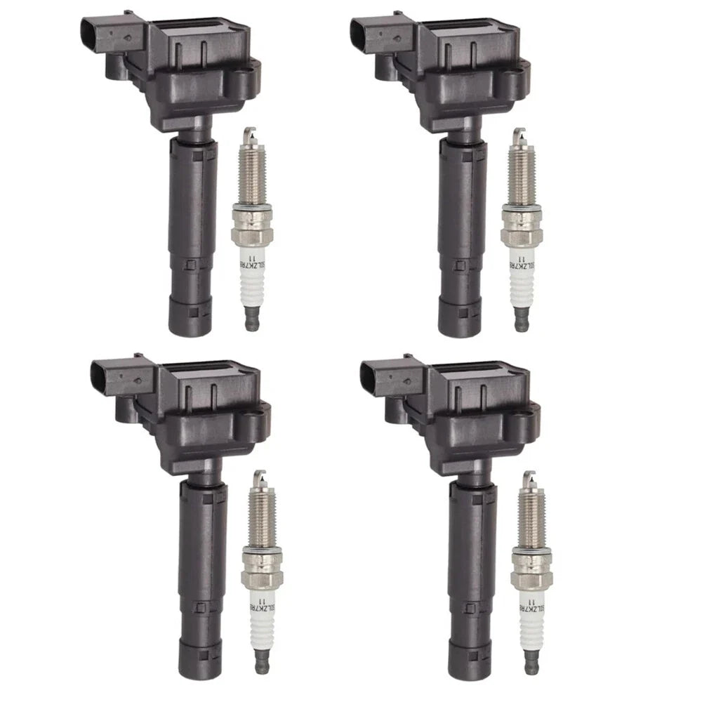 4X Ignition Coils + 4X Spark Plugs for Mercedes-Benz SLK250 C250 (2012–2015)