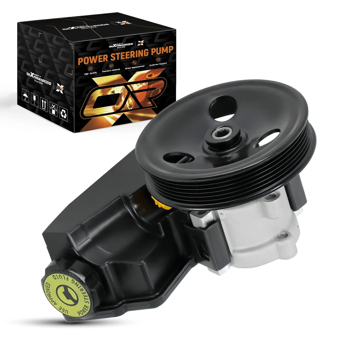 Power Steering Pump with Pulley & Reservoir for Jeep Cherokee Wrangler (1996–2003)