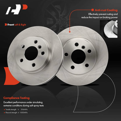 Set of 2 Front Disc Brake Rotors for BMW I01 i3 (2014–2021) BR901860, BR90186001