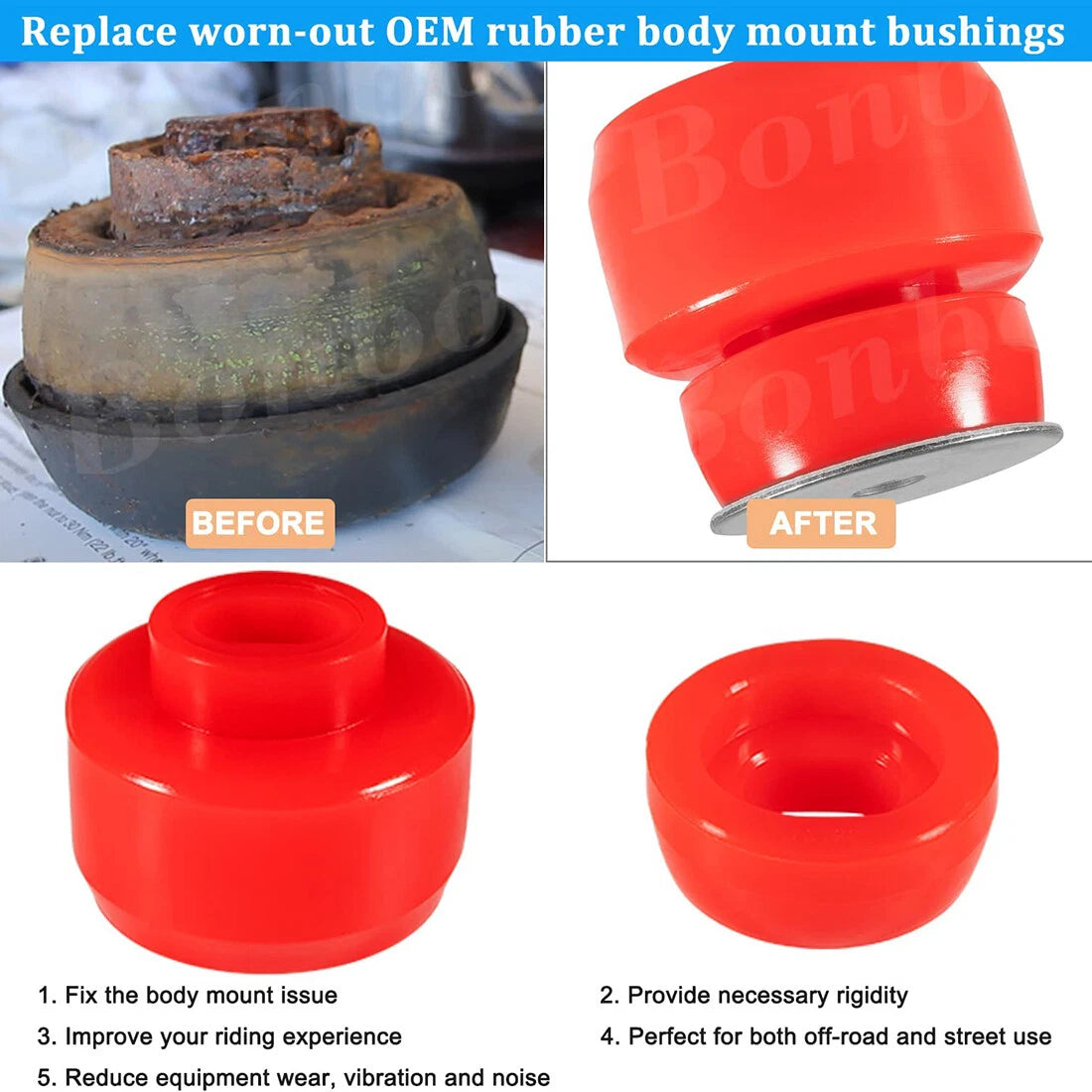 7-141 Body Cab Mount Bushing Kit for Chevy Silverado Sierra 1500/2500 (1999–2014)