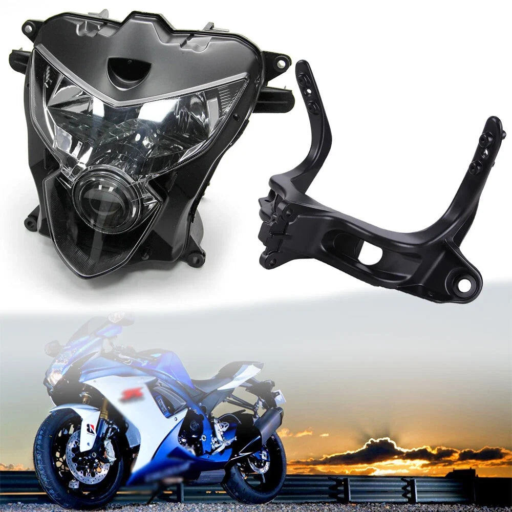 Front Headlight Assembly & Fairing Stay Bracket for Suzuki GSXR600 GSXR750 (2004–2005)