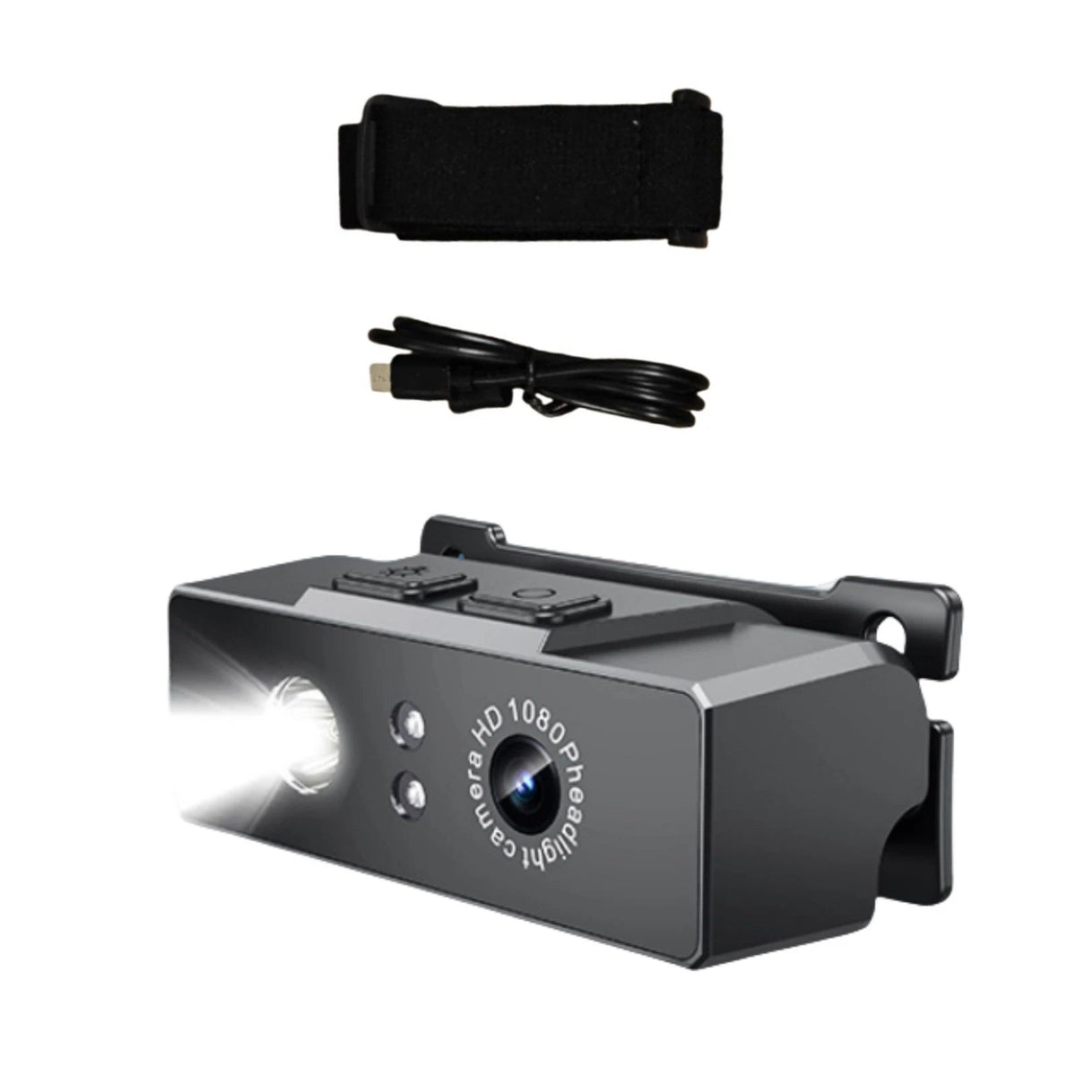 2 in 1 Head-mounted Sport Camera for Universal Use (1080P HD, Night Vision, LED)