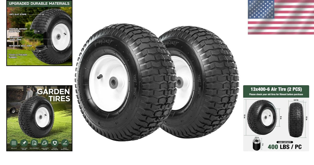 2X Puncture-Proof Pneumatic Tires for Outdoor Equipment