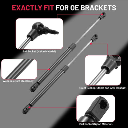 Rear Window Glass Lift Supports Struts Shocks for 1999–2004 Jeep Grand Cherokee
