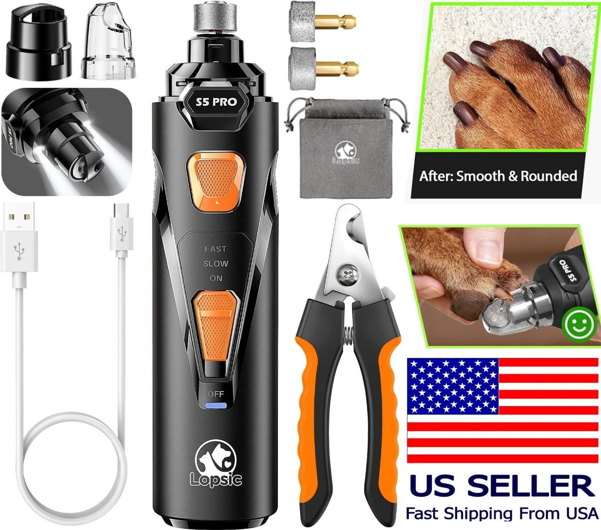 Silent Groom Pro Nail Grinder for Dogs