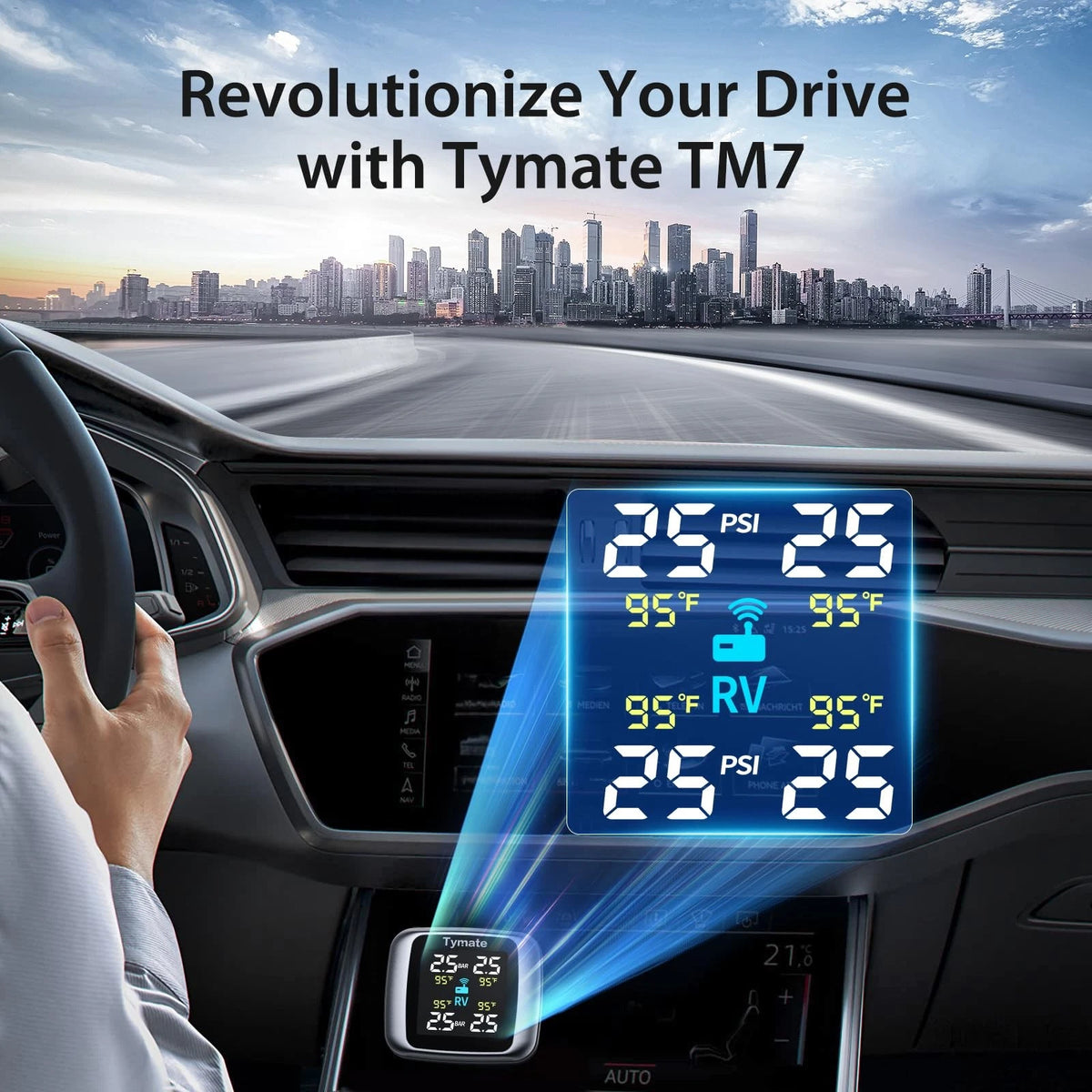Wireless Tire Pressure Monitoring System for - 4 Sensors