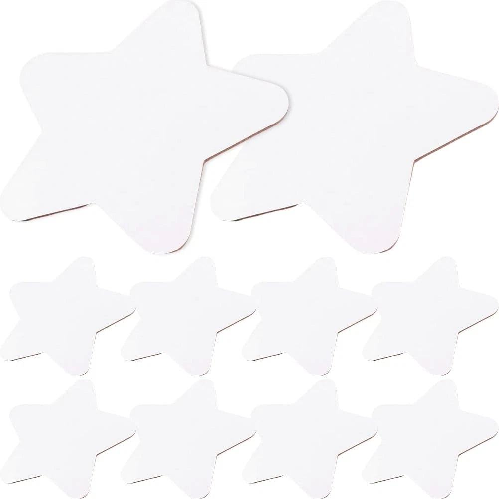 10X Star Shaped Canvas Painting Panels 5.90" for Art Projects