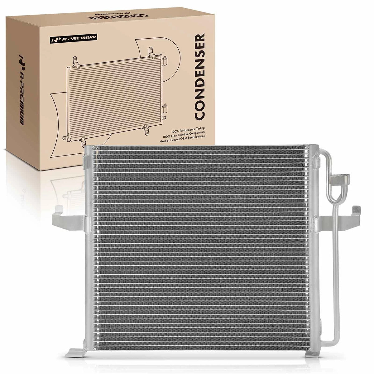 A-Premium A/C Condenser with Bracket for BMW E30/E36 325i 325is (1982–1998) 64538390291, 4327