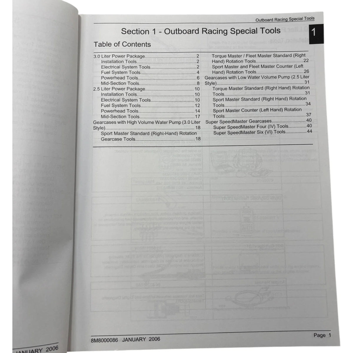 Outboard and Sterndrive Special Tools Catalog for Mercury Racing (2006)