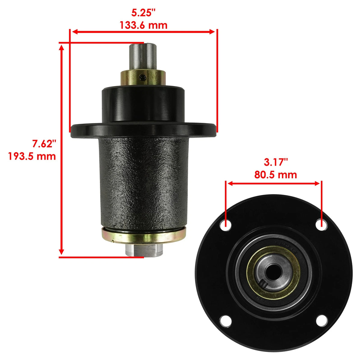 72" Deck Spindle & Pulley for Bad Boy (SD189+PY240)