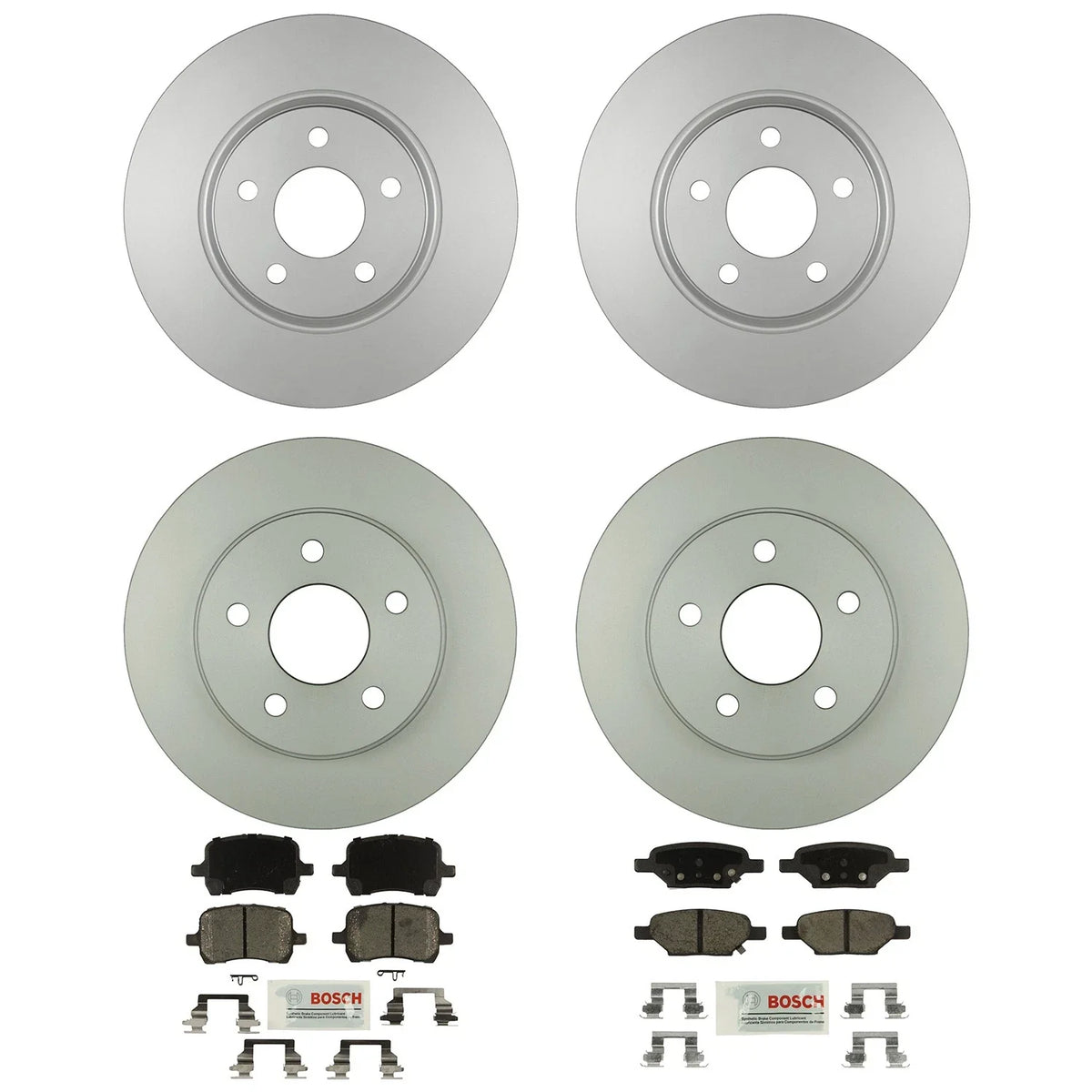 Set of 4 Bosch QuietCast Blue Ceramic Disc Brake Pads for Aura Malibu (2008–2010)