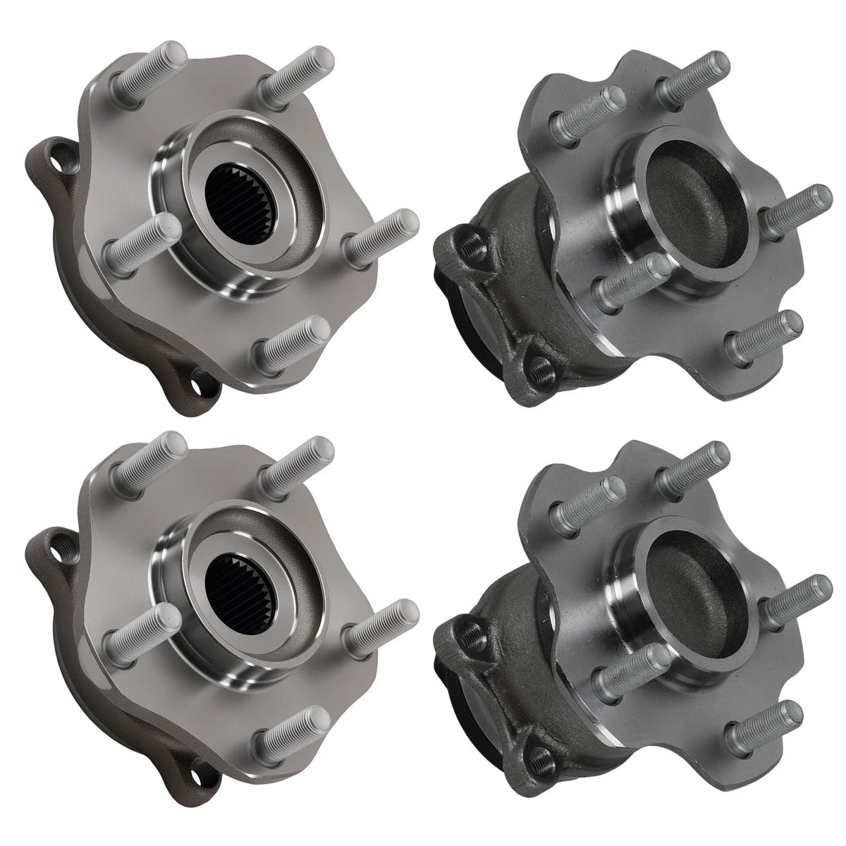 Set of 4 Wheel Hubs for Nissan Rogue (2015–2017) 512534 713357