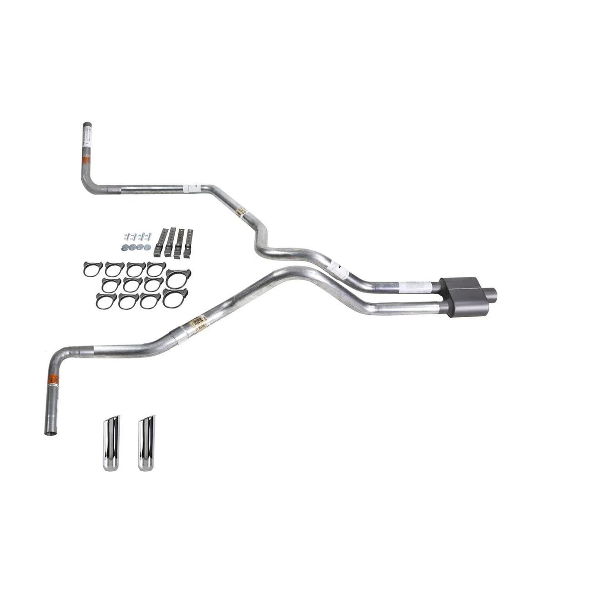 Dual Exhaust 2.5" MA Pipe & 1 Chamber Muffler for F150 (2007–2013)