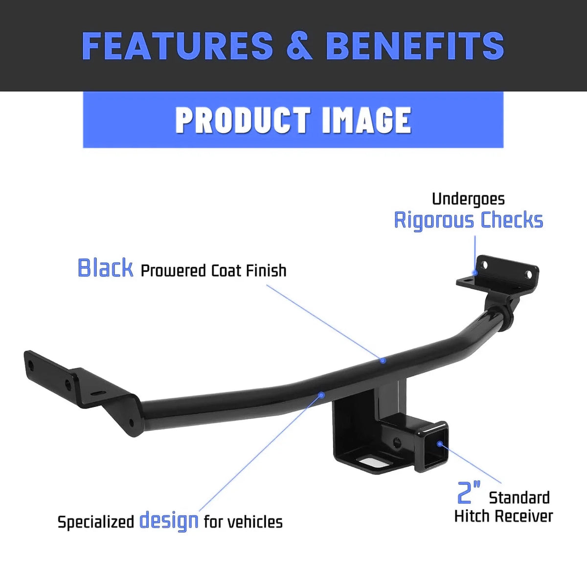 Trailer Hitch Class 3 Receiver 2" for Hyundai Tucson (2016–2021)