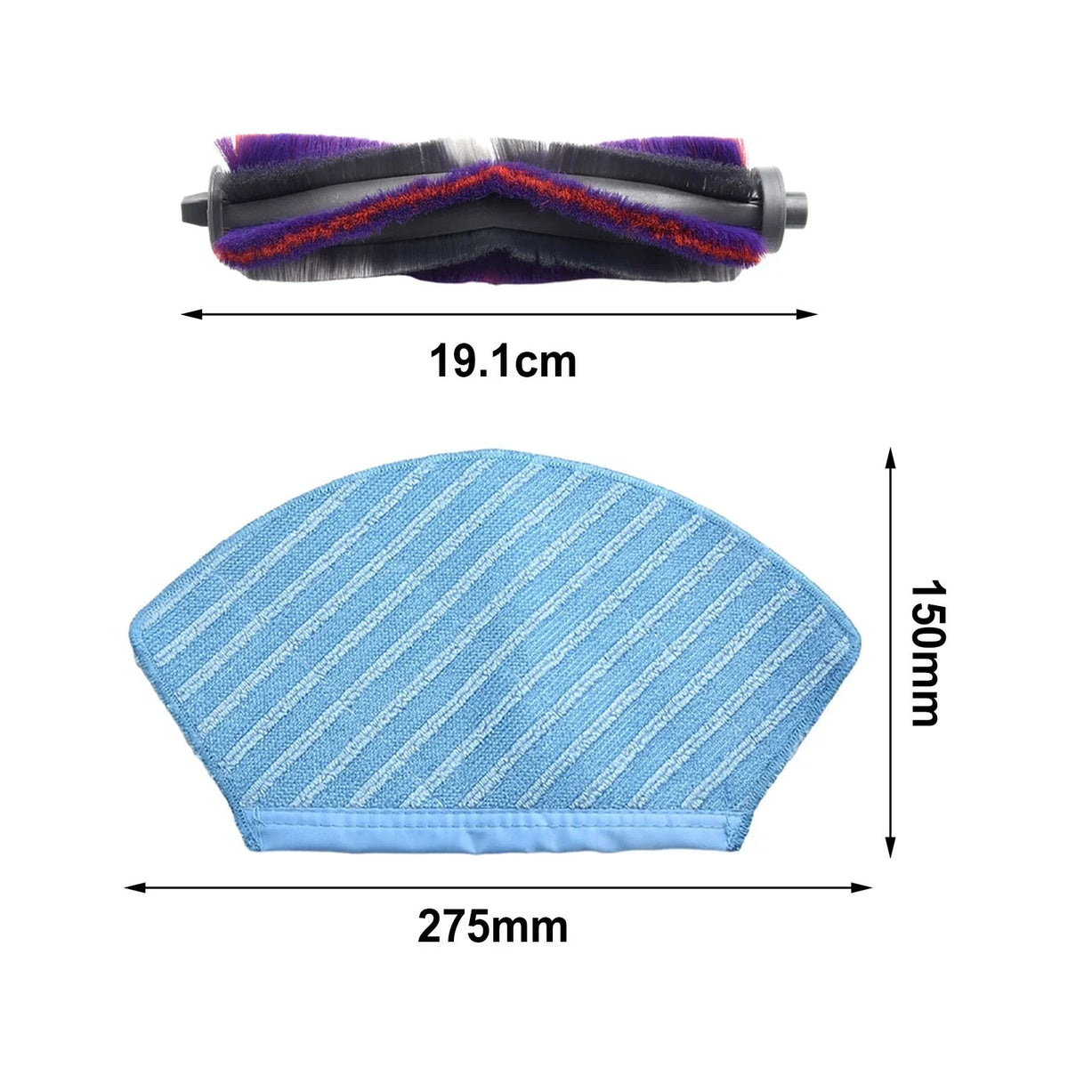 Main Brush Filters Side Brush Mop Cloth Kit for