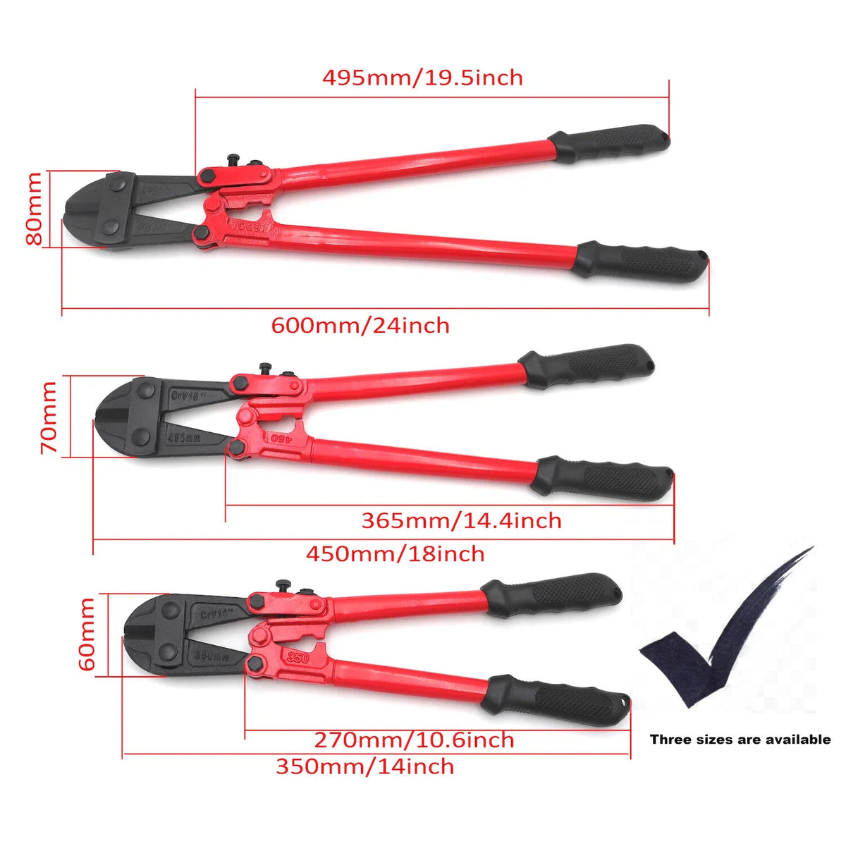 14" Bolt Cutter for Industrial Use (Wire Cut Steel Cable)