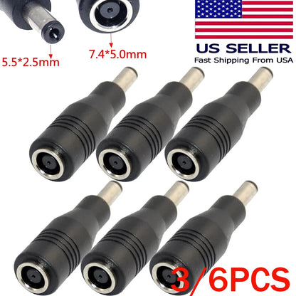 3X DC 7.4 x 5.0mm to 5.5 x 2.5mm Power Adapter Plug Converter