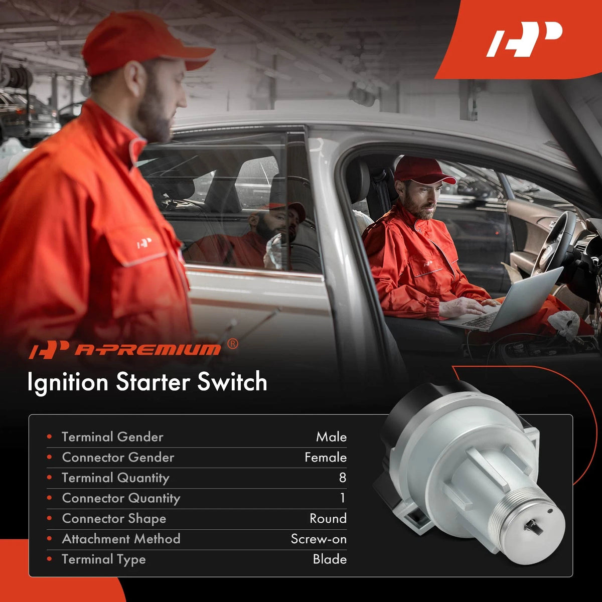 Ignition Starter Switch with Lock Cylinder for Chevy C10/C20 Suburban (US84T, 1S6138)
