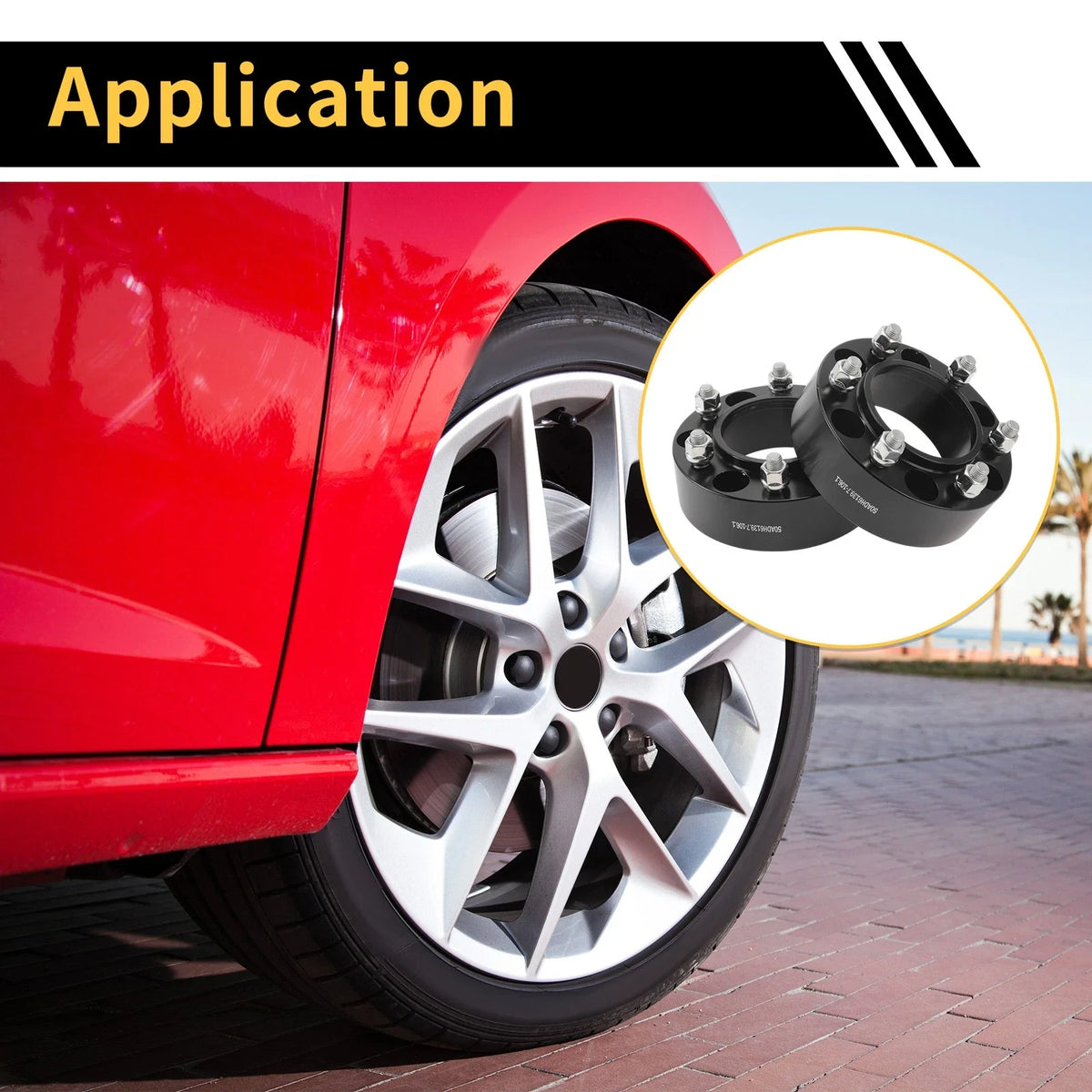2Pcs Wheel Spacers 6x139.7mm M12x1.5 for Toyota Land Cruiser 