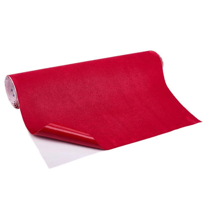 Red Suede Fabric Wrap Self Adhesive Film for Car Interior (11.8in x 59in)