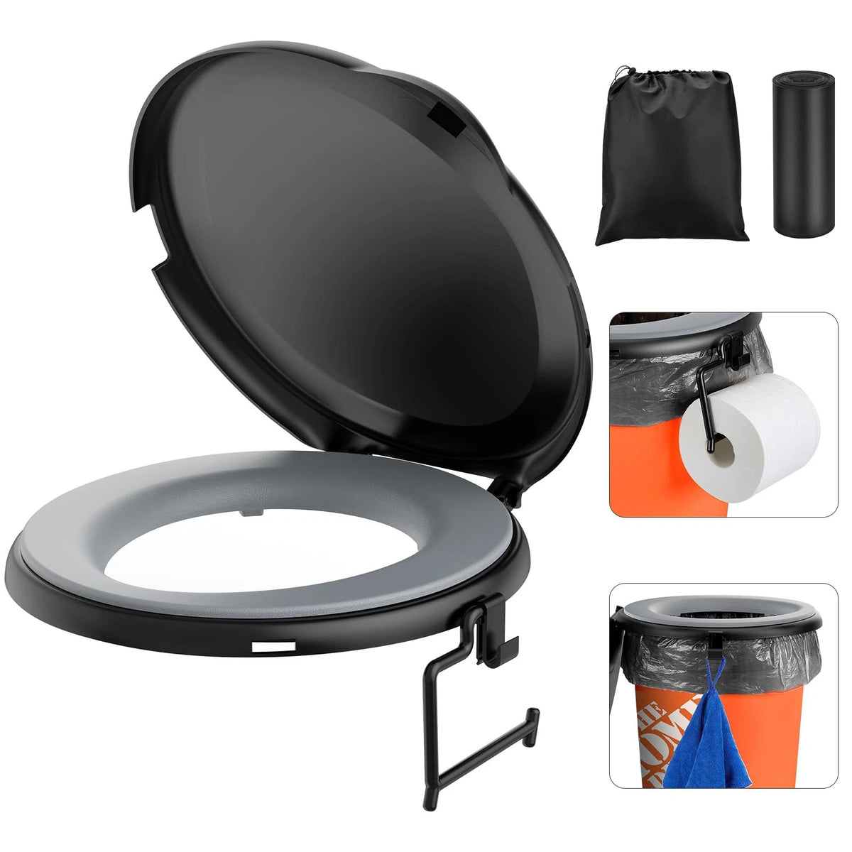 Portable Toilet Seat for 5 Gal Buckets (Camping)
