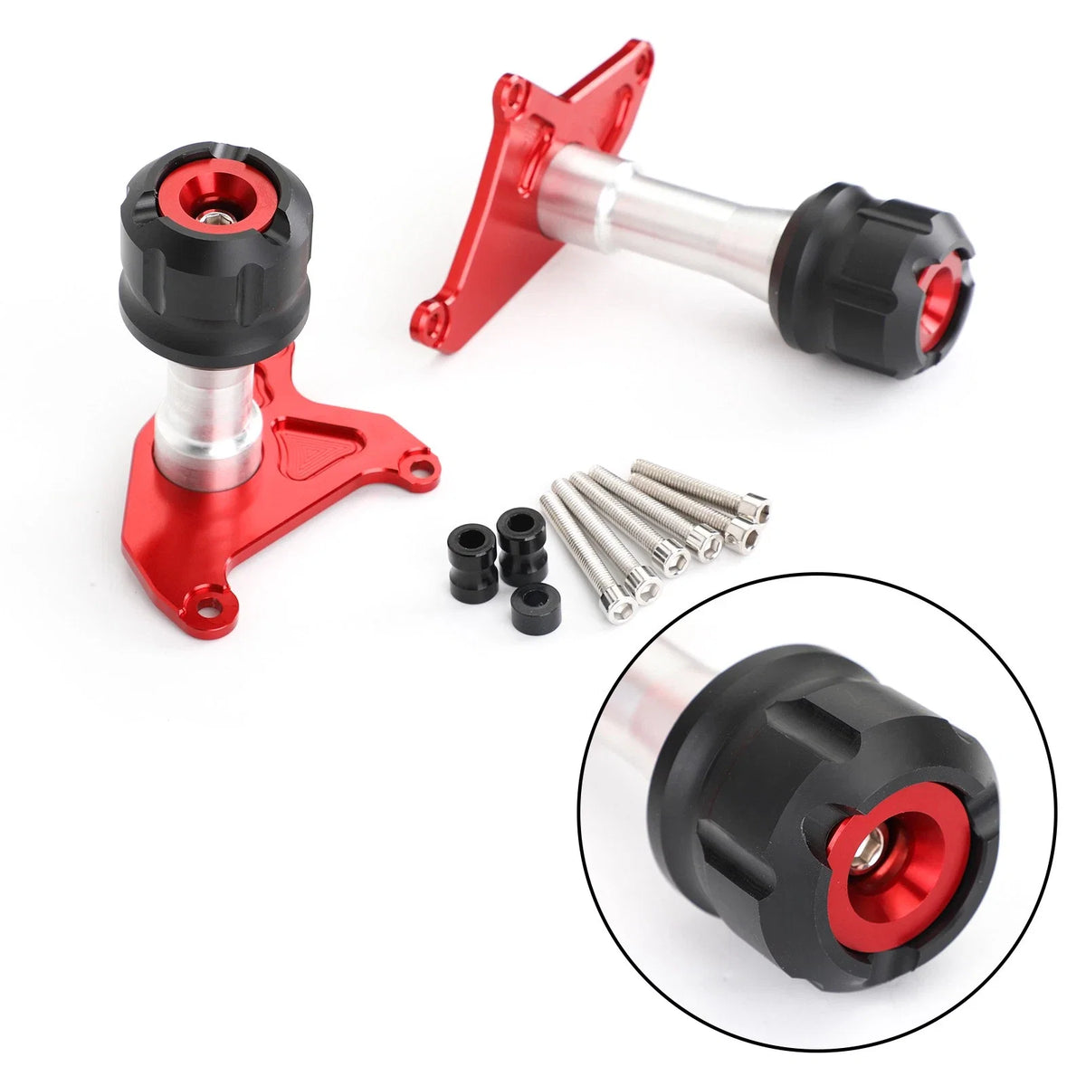 CNC Red Motorcycle Frame Slider Anti Crash for Honda MSX125 Grom (2013–2020)